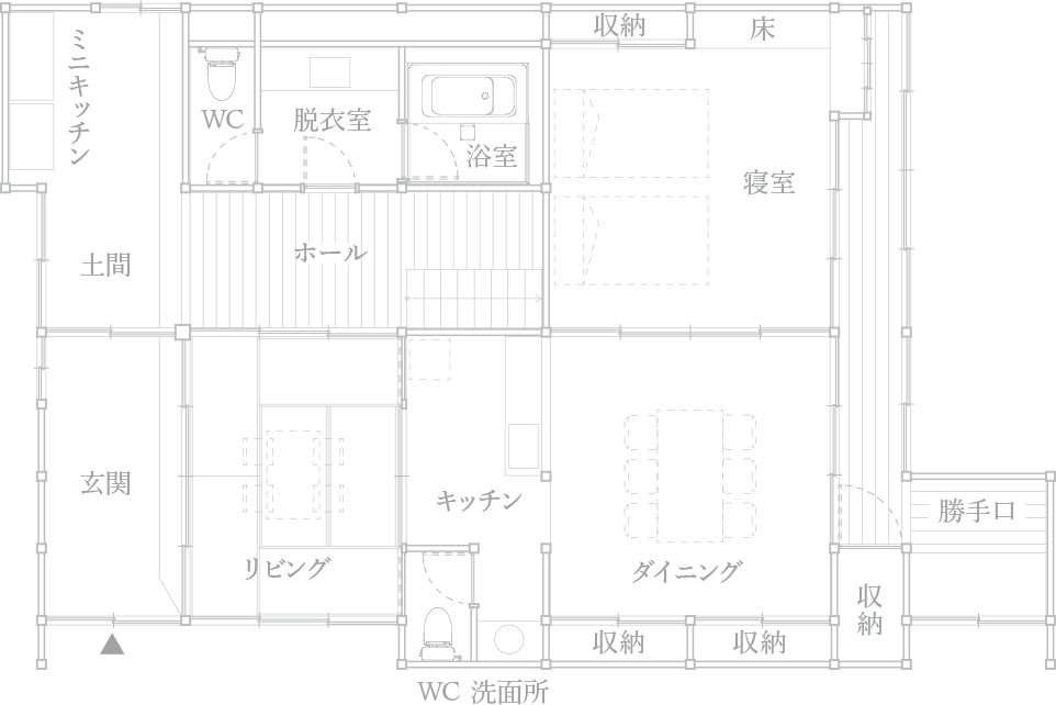 濱古屋1F 間取り