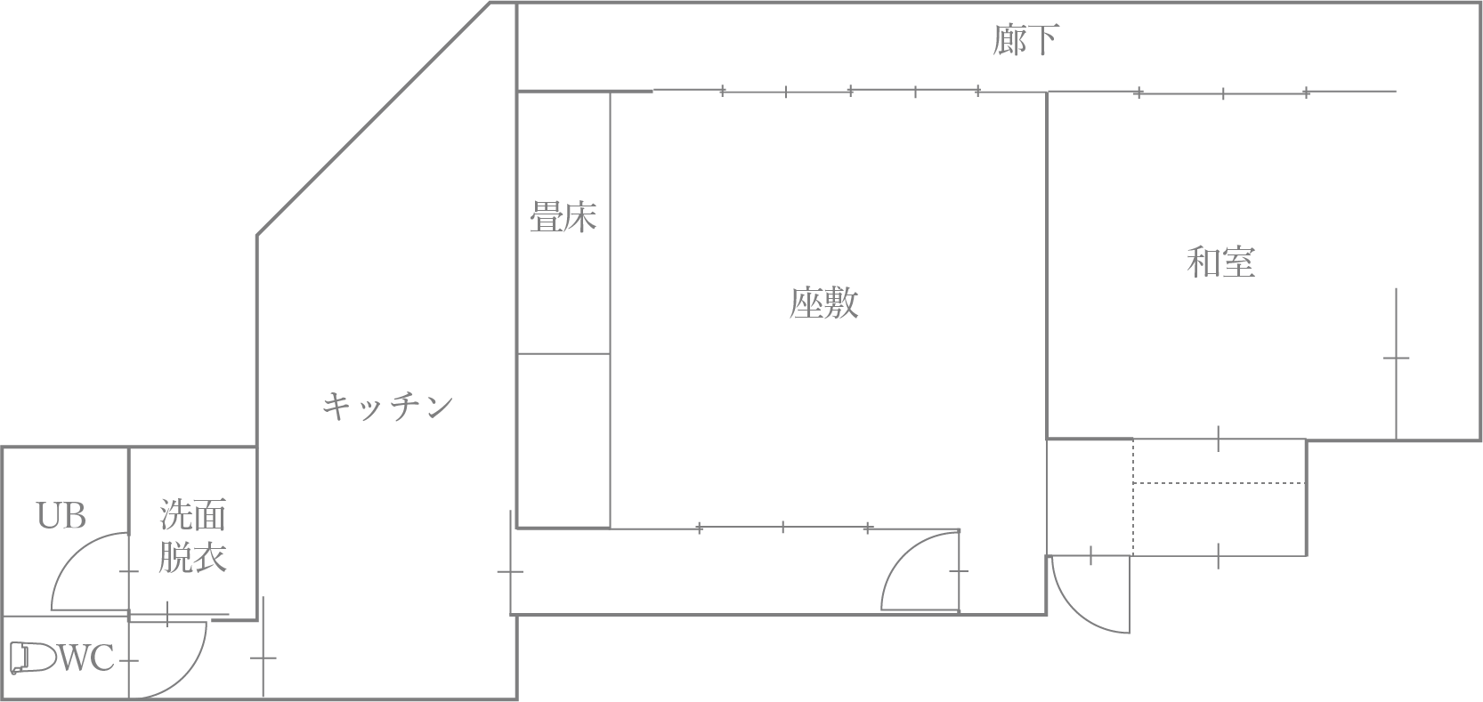 堀江邸1F 間取り