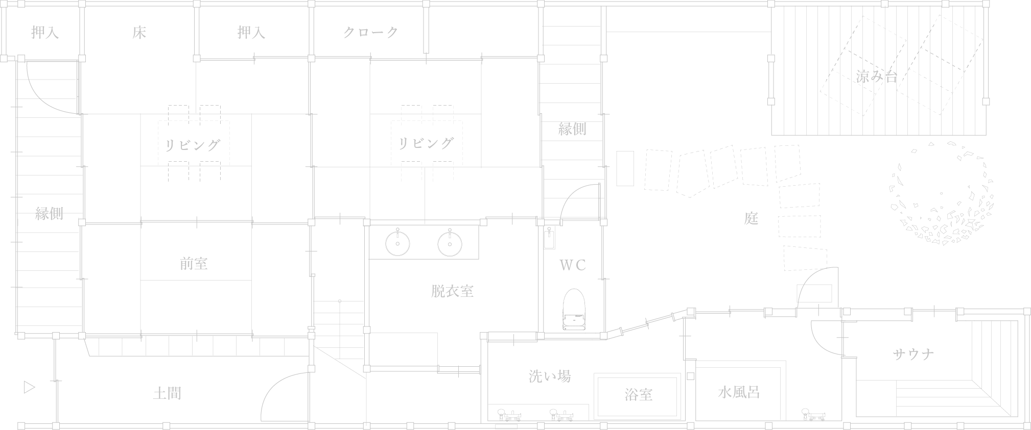 江戸彼岸 1F 間取り