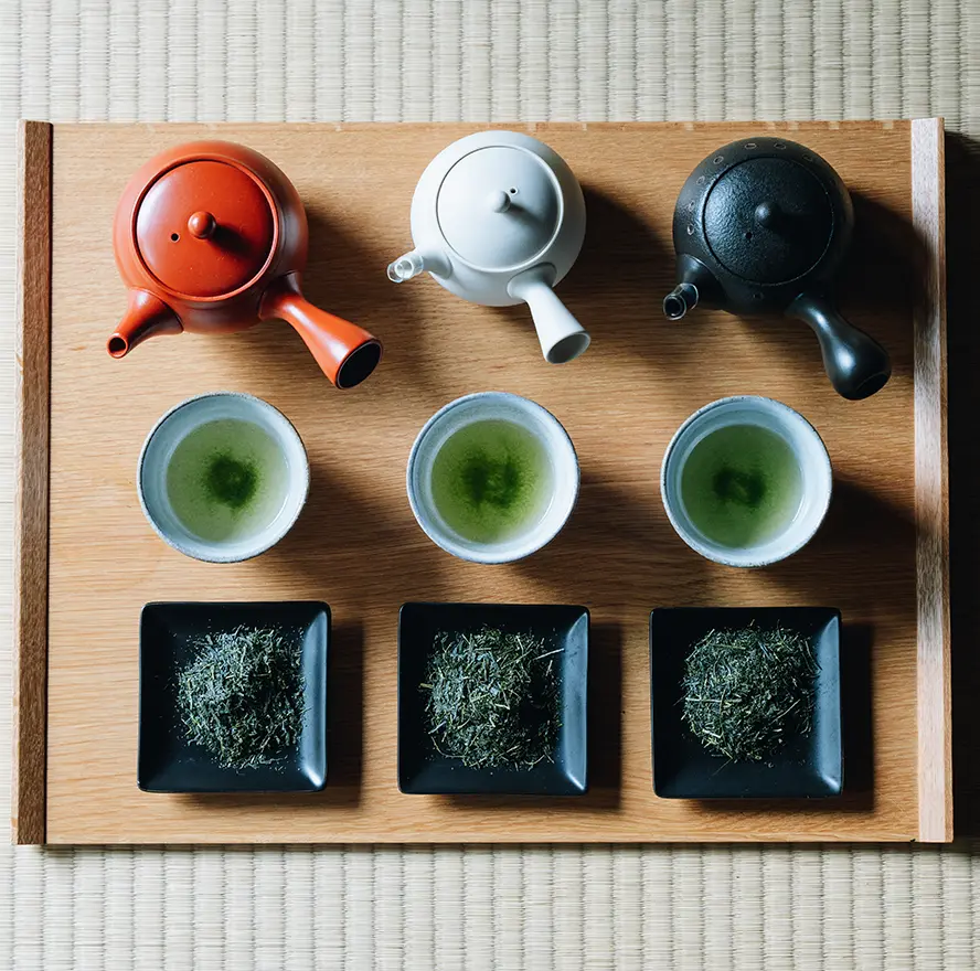 八女茶3種飲み比べ